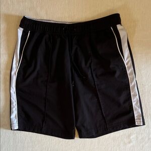 SJB Active Black and White Women’s Athletic Shorts Petite Medium
